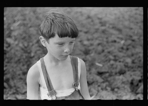 Untitled photo, possibly related to: Coal miner's son at Granger Homesteads, Iowa