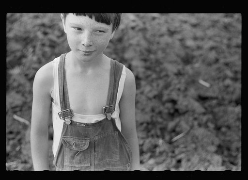 Untitled photo, possibly related to: Coal miner's son at Granger Homesteads, Iowa