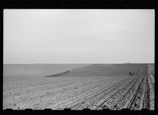 Untitled photo, possibly related to: Oiling planter preparatory to corn planting, Jasper County, Iowa