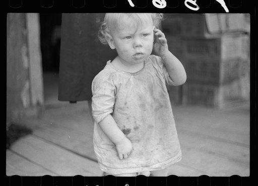 Untitled photo, possibly related to: Child of Ozark Mountains farmer, Missouri