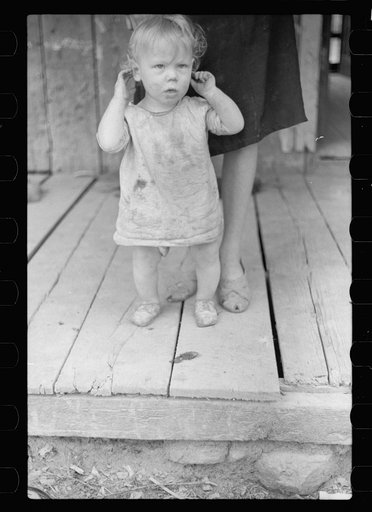 Untitled photo, possibly related to: Child of Ozark Mountains farmer, Missouri