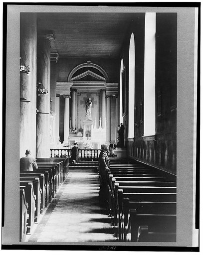 Interior of old St. Louis cathedral, St. Louis, Missouri