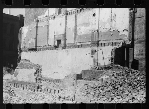 Untitled photo, possibly related to: Old buildings being torn down, St. Louis, Missouri