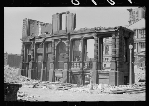 Old building being torn down, St. Louis, Missouri