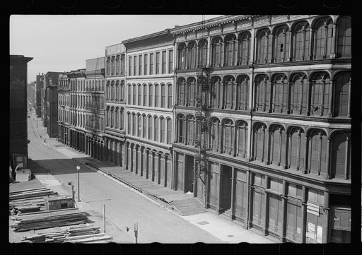 Buildings along the riverfront which will be torn down to make way for memorial parkway, St. Louis, Missouri