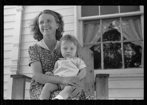 Untitled photo, possibly related to: Wife and child of FSA (Farm Security Administration) tenant purchase borrower, Crawford County, Illinois
