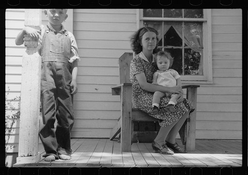 Untitled photo, possibly related to: Wife and child of FSA (Farm Security Administration) tenant purchase borrower, Crawford County, Illinois
