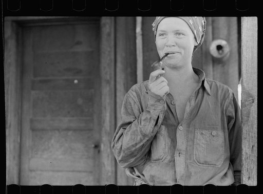 Untitled photo, possibly related to: Wife of Ozark Mountains farmer, Missouri