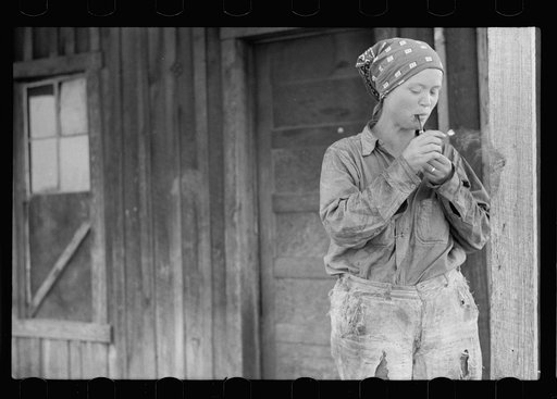Untitled photo, possibly related to: Wife of Ozark Mountains farmer, Missouri