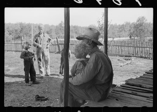 Untitled photo, possibly related to: Ozark farmer and family, Missouri