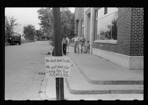 Untitled photo, possibly related to: Employees of Coca-Cola plant on strike, Sikeston, Missouri