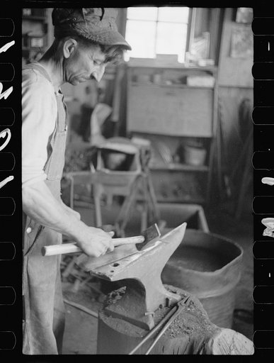 Untitled photo, possibly related to: Blacksmith, Southeast Missouri Farms