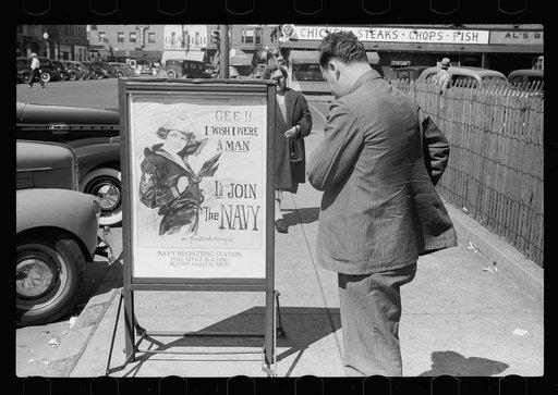 Untitled photo, possibly related to: Migrant fruit worker from Arkansas walking by the post office, Benton Harbor, Michigan
