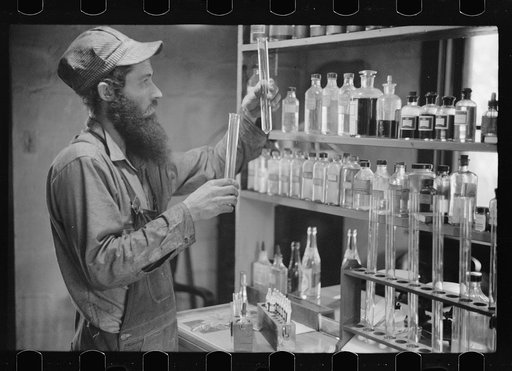 Chemical laboratory at House of David, Benton Harbor, Michigan