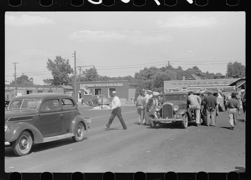 Untitled photo, possibly related to: Farmers at produce market, Benton Harbor, Michigan