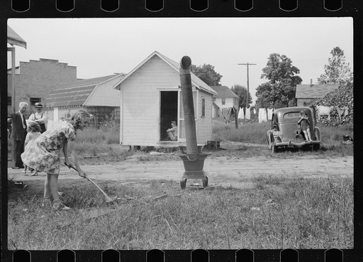 Untitled photo, possibly related to: Water supply for nine company cabins at fruit packing plant, Berrien County, Michigan