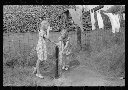 Untitled photo, possibly related to: Water supply for nine company cabins at fruit packing plant, Berrien County, Michigan