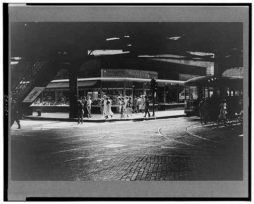 Under the elevated railway, Chicago, Illinois