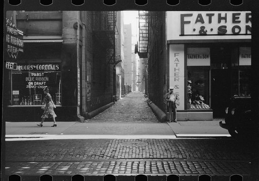Untitled photo, possibly related to: Alley, downtown Chicago, Illinois