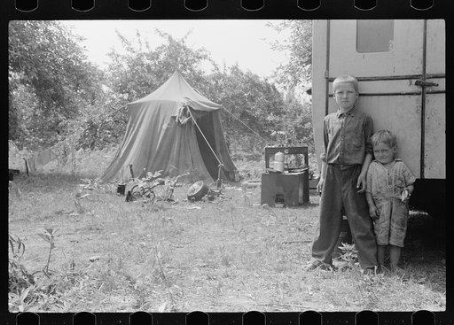 Untitled photo, possibly related to: Migrant children eating, Berrien County, Michigan