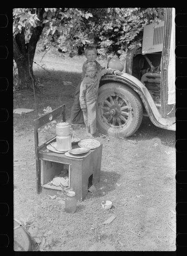Untitled photo, possibly related to: Migrant children eating, Berrien County, Michigan