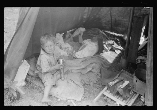 Untitled photo, possibly related to: Migrant children eating, Berrien County, Michigan