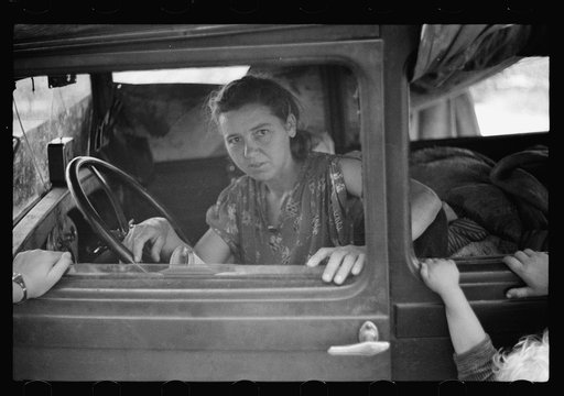Untitled photo, possibly related to: Migrant woman from Arkansas in roadside camp, Berrien County, Michigan