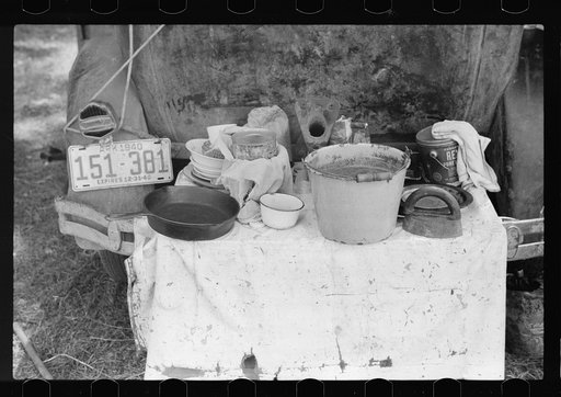 Untitled photo, possibly related to: Migrant woman from Arkansas in roadside camp, Berrien County, Michigan