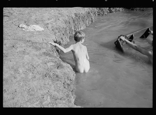 Untitled photo, possibly related to: Swimming hole at the Dyess Colony, Mississippi County, Arkansas