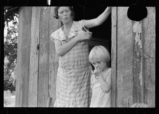 Untitled photo, possibly related to: Wife and child of a sharecropper, Washington County, Arkansas