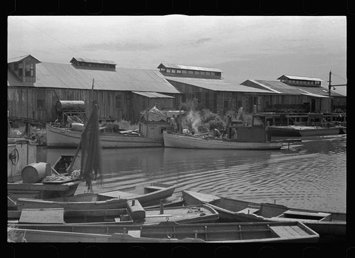 Fishing boats that have helped provide a supplementary income for many of the former sugarcane growers in this section of Louisiana