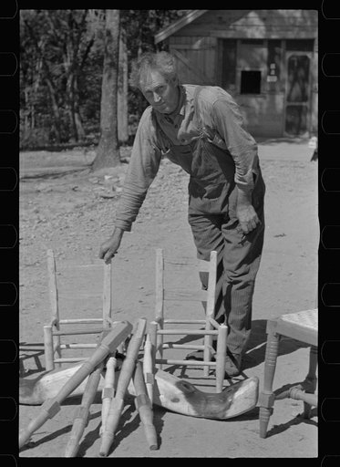 Resettled farmer who, under supervision, is making furniture, Jackson County, Alabama