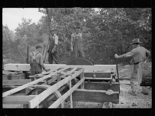 Untitled photo, possibly related to: Sawmill, Skyline Farms, Alabama