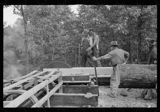 Untitled photo, possibly related to: Sawmill, Skyline Farms, Alabama