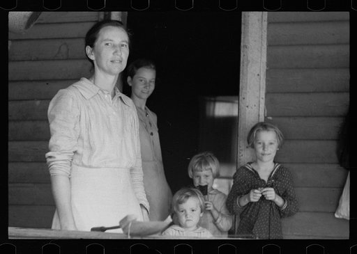 Untitled photo, possibly related to: Children of sharecropper, North Carolina
