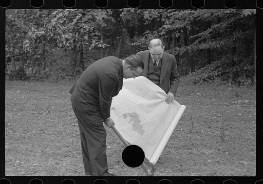 Untitled photo, possibly related to: Commissioner Allen and Dr. Alexander at opening of Berwyn Housing Project, Prince George's County, Maryland