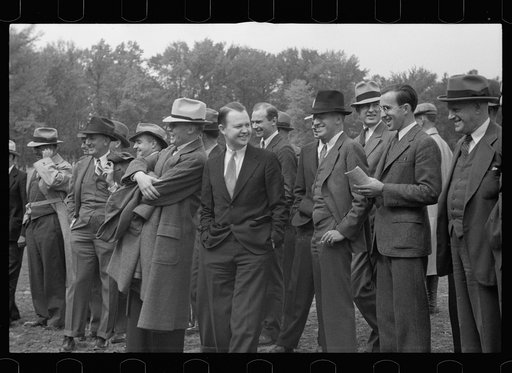 Untitled photo, possibly related to: Resettlement officers at opening of Berwyn Project, Maryland