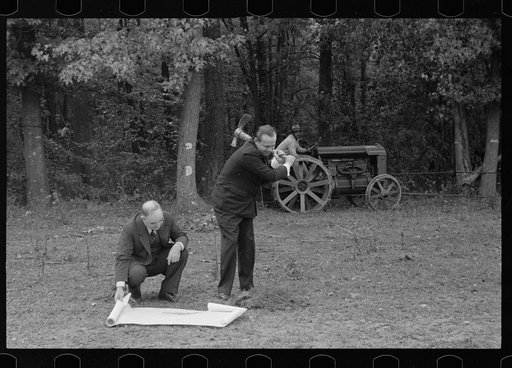 Untitled photo, possibly related to: Commissioner Allen and Dr. Alexander at opening of Berwyn Housing Project, Prince George's County, Maryland