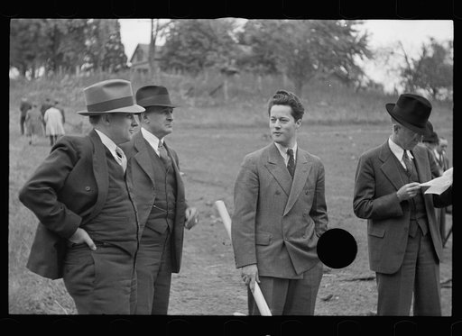 Untitled photo, possibly related to: Resettlement officers at opening of Berwyn Project, Maryland