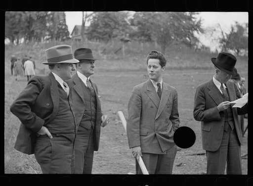 Untitled photo, possibly related to: Resettlement officers at opening of Berwyn Project, Maryland