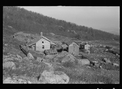 Untitled photo, possibly related to: Home of Fannie Corbin, Shenandoah National Park, Virginia. House on Corbin Hollow farm