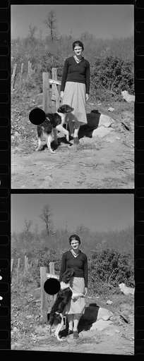 Untitled photo, possibly related to: Virgie Corbin, Blue Ridge Mountain Girl. This girl who is about sixteen has the mentality of a child of seven. She has never advanced beyond the second grade. Shenandoah National Park, Virginia