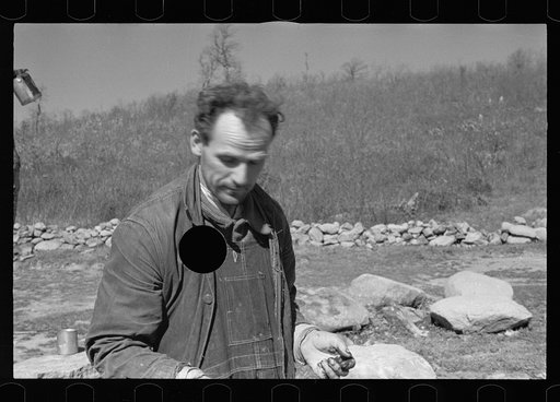 Untitled photo, possibly related to: Chopping wood for the schoolteacher, Shenandoah National Park, Virginia