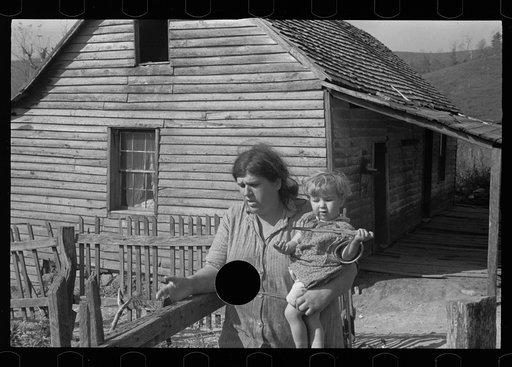 Untitled photo, possibly related to: Wife and child of squatter, Old Rag, Virginia