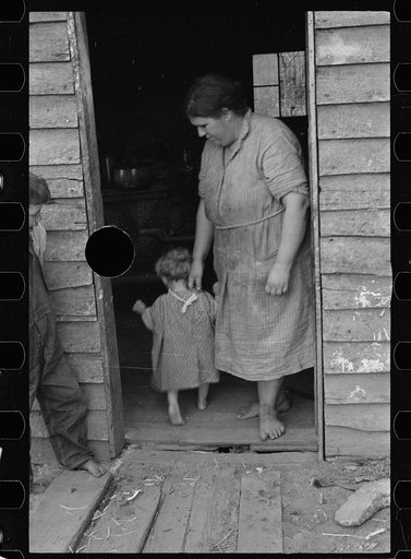 Untitled photo, possibly related to: Mrs. Dodson and one of her nine children, Shenandoah National Park, Virginia