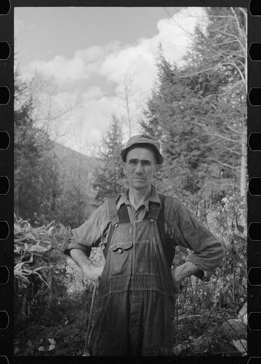 Untitled photo, possibly related to: Man from Nicholson Hollow with one of the few horses, Shenandoah National Park, Virginia