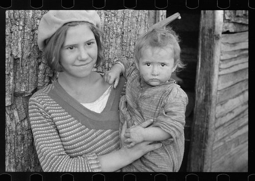 Untitled photo, possibly related to: Children of Charlie Nicholson who is being resettled on new land, Virginia