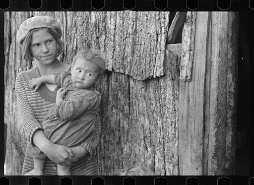 Children of Charlie Nicholson who is being resettled on new land, Virginia