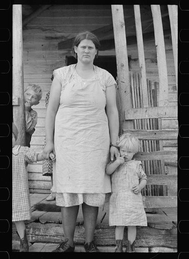 Wife and child of one of the settlers near Old Ragged Mountains, Shenandoah National Park, Virginia