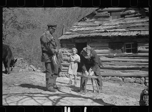 Untitled photo, possibly related to: Weaving a basket, Shenandoah National Park, Nicholson Hollow, Virginia